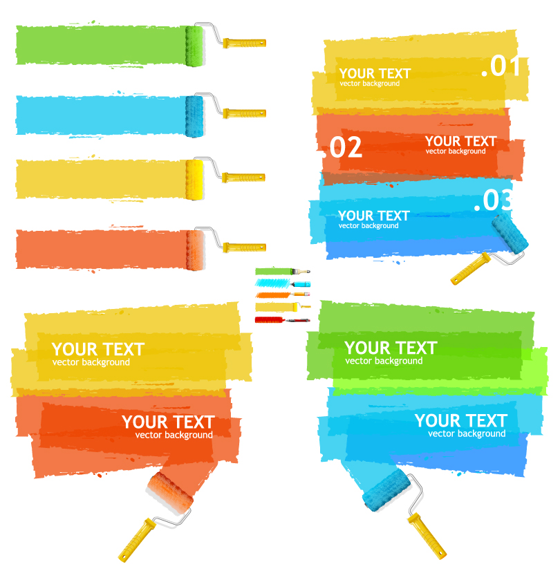 810x826 Color Painting Banner Vector Free Download Free Vector Graphic