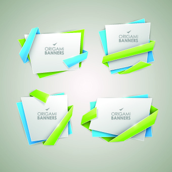 340x340 Origami Banner Free Vector Download (10,324 Free Vector) For