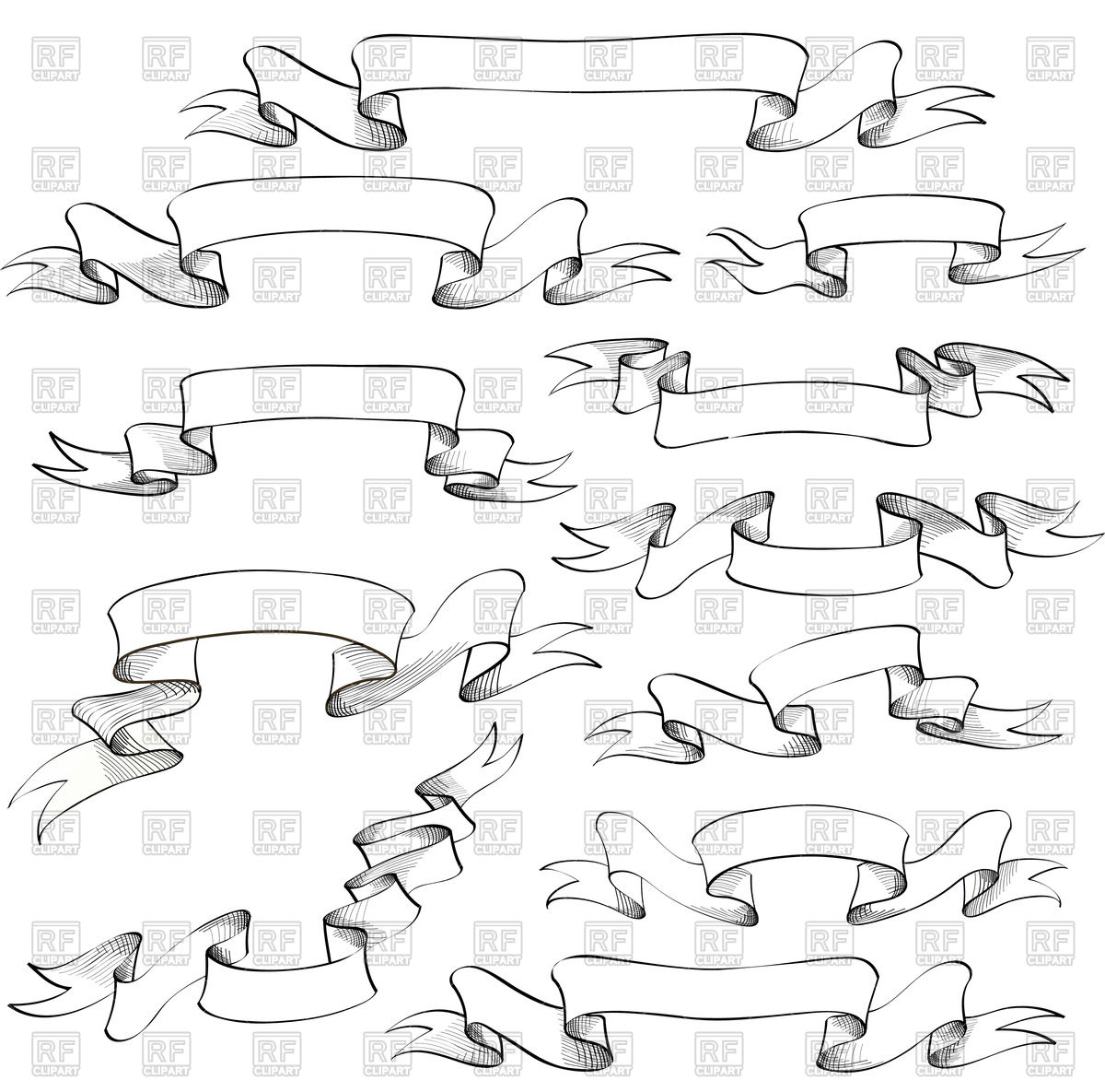 1200x1185 Vintage Ribbon Banners Vector Image Vector Artwork Of Objects