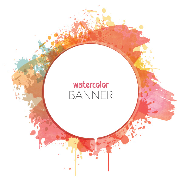 600x600 Watercolor Banner Vector Graphic Vector Free Vector Download In