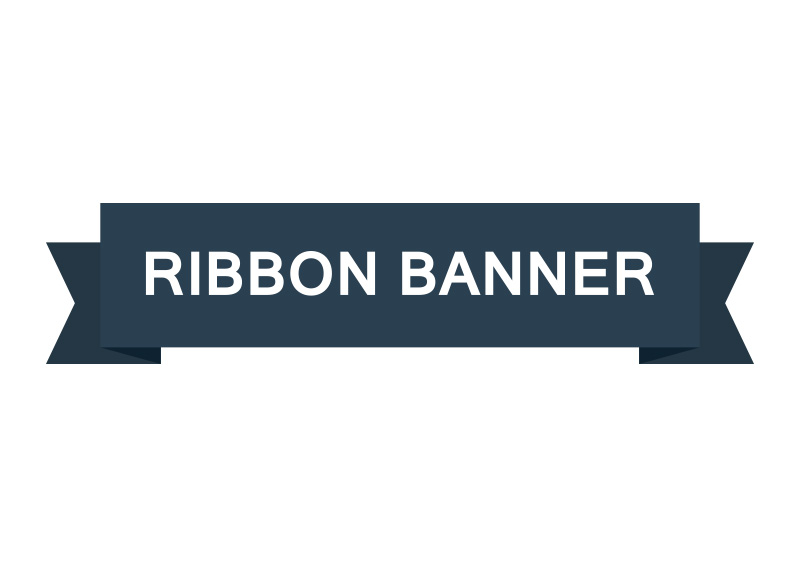 800x566 Flat Ribbon Banner Vector
