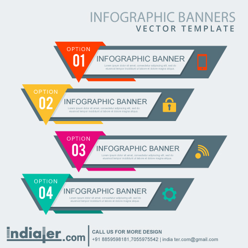 500x500 Infographic Banner Vector Template