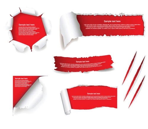 500x434 Torn Paper Banner Vector 03 Download My Free Photoshop World