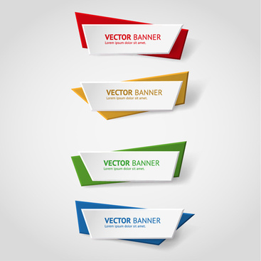 367x368 Colored Origami Banners Vectors Png Images, Backgrounds And