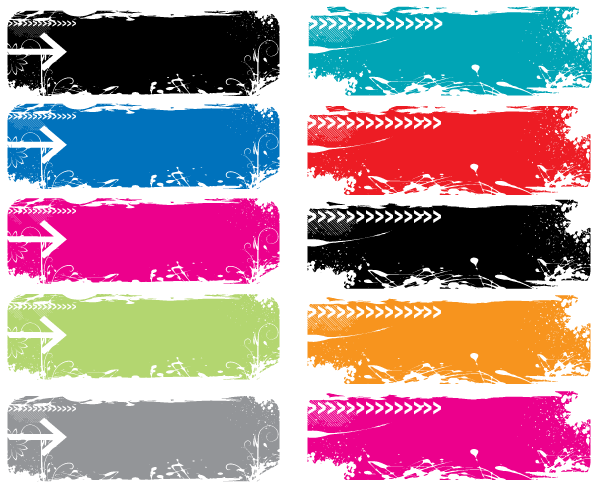 600x485 Free Colorful Grunge Vector Banners Free Download Psd Files