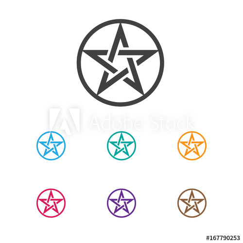 500x500 Vector Illustration Of Religion Symbol On Baphomet Symbol Icon