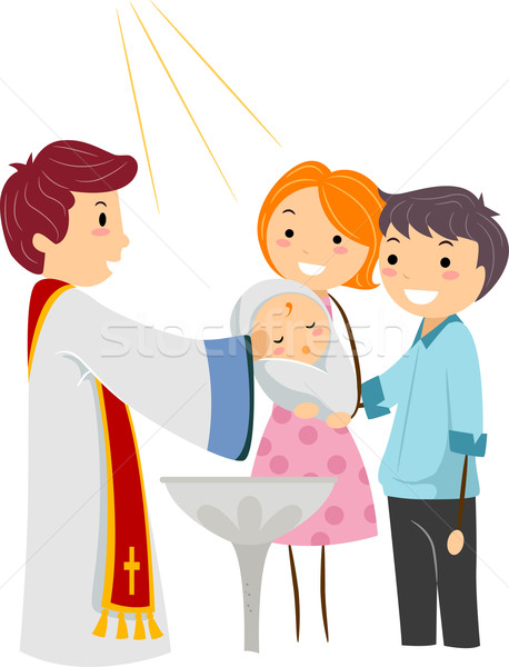 458x600 Baptism Vector Illustration Lenm ( 980988) Stockfresh