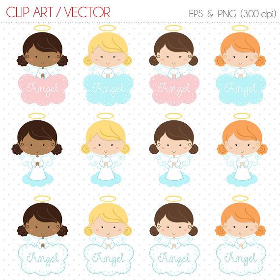 570x570 Little Angel Clipart Baptism Vector