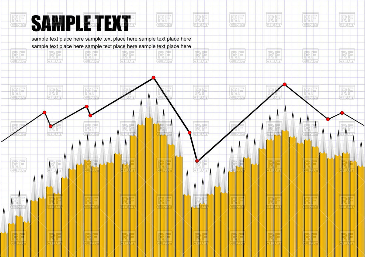 1200x847 Financial Bar Graph Or Stock Chart Of Pencils