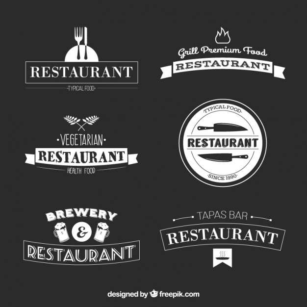 626x626 Restaurant Bar Logo Collection Vector Free Download