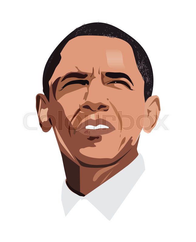 646x800 Barack Obama Portrait Vector Design Stock Vector Colourbox