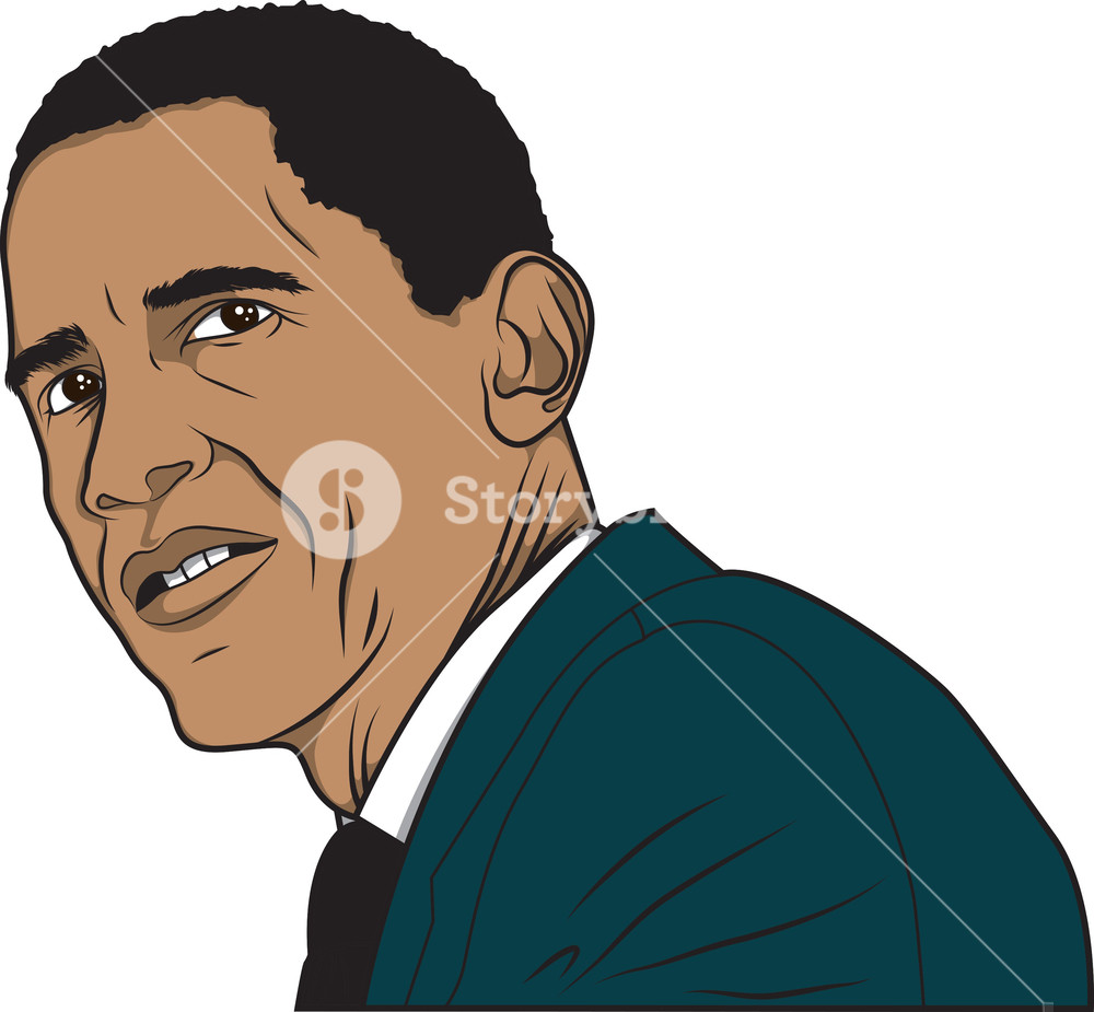 1000x925 Barack Obama Vector Royalty Free Stock Image