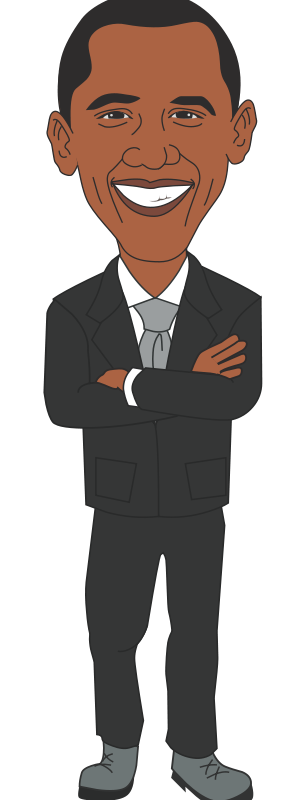 307x800 President Barack Obama Free Vector 4vector