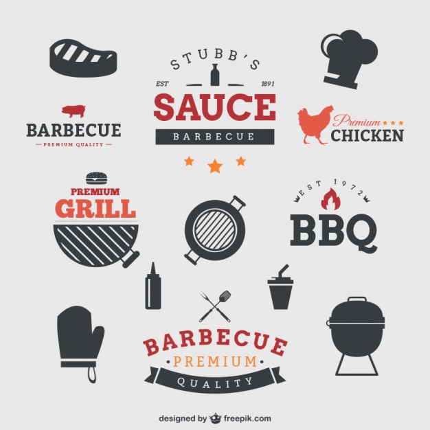 626x626 Barbecue Badges Vector Free Download