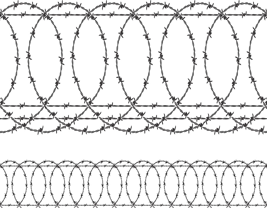907x707 Barbed Wire Fence