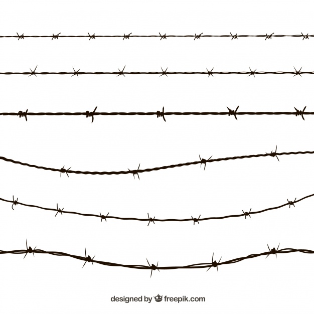 626x626 Barbed Wire Set Of Six Vector Free Download