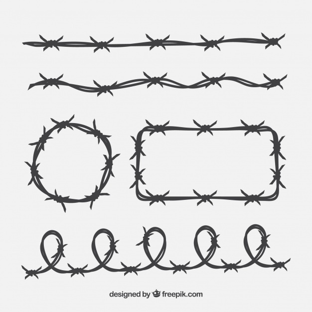 Barbed Wire Fence Vector at GetDrawings | Free download