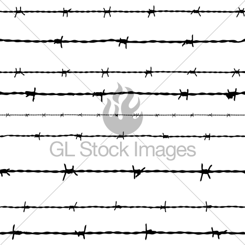 500x500 Barbed Wire. Vector Gl Stock Images