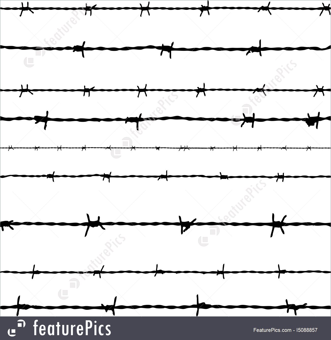 1300x1337 Barbed Wire. Vector