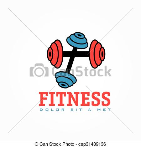 450x470 Barbell Vector Design Template.