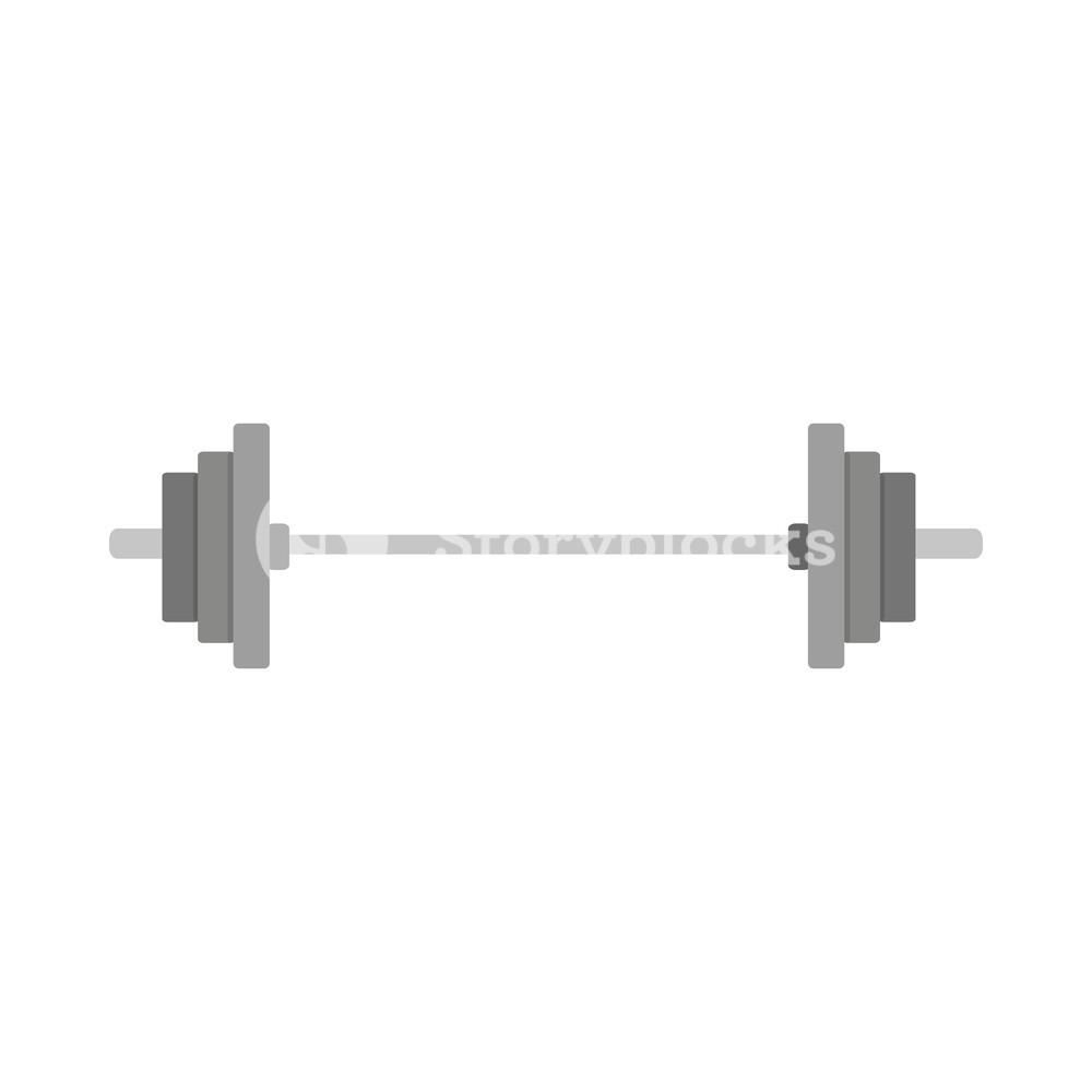 1000x1000 Barbell Vector Gym Weight Fitness Icon Equipment Isolated Workout