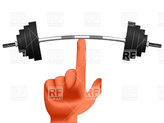 533x400 Curved Barbell On The Fingertip Vector Image Vector Artwork Of