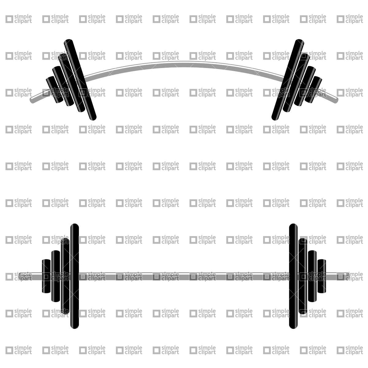 1200x1200 Barbell Download Royalty Free Vector File Eps 50747 13 Clipart