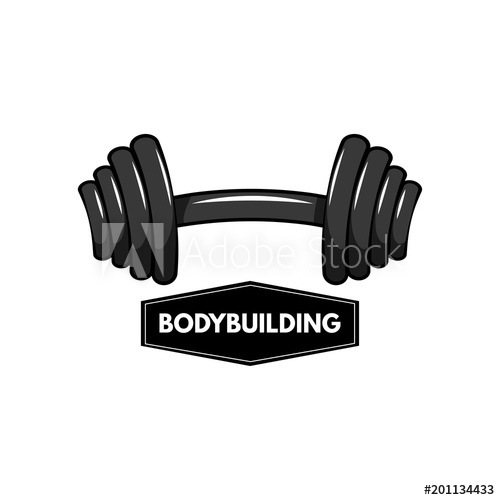 500x500 Dumbbell Icon, Barbel Icon. Bodybuilding Emblem Logo. Fitness Sign