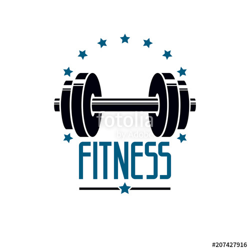 500x500 Gym And Fitness Logo Template, Retro Style Vector Emblem. With