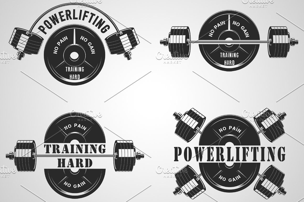 1160x772 Icons For The Gym And Powerlifting Vector Logo Design Icon