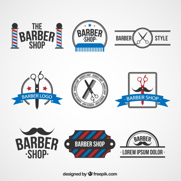 626x626 Barber Shop Logo Templates Vector Free Download