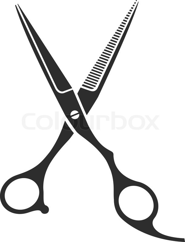 611x800 Vintage Barber Shop Scissors, Logo, Label, Badge And Design