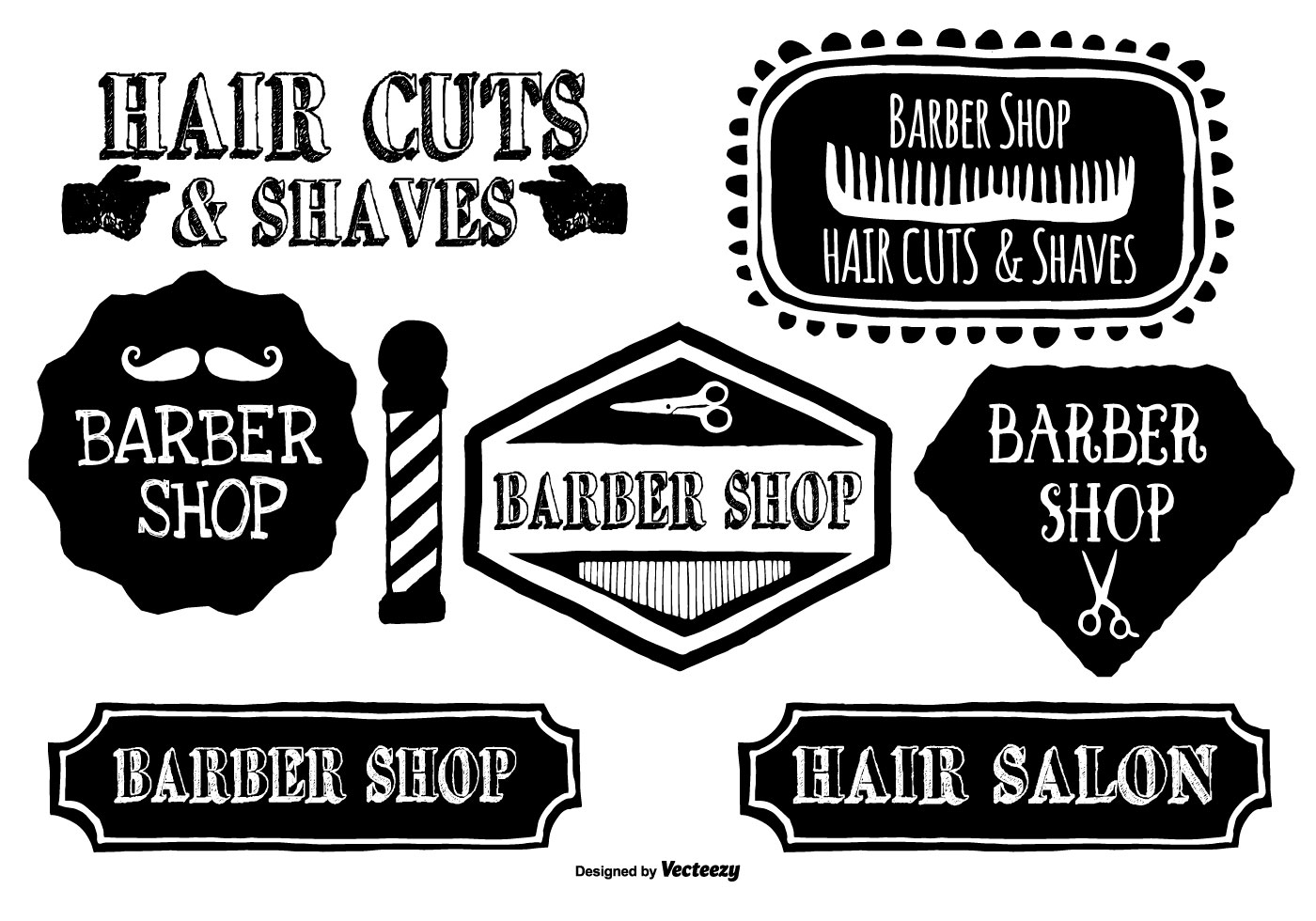 1400x980 Barber Free Vector Art