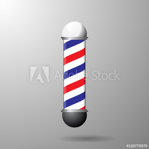 500x500 Realistic Barber Pole Vector