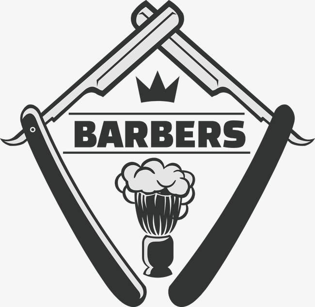 650x635 Barber Razor And Decorative Flags, Barber Vector, Decoration