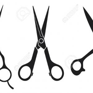 300x300 Best Free Barber Shears Vector Library Sohadacouri
