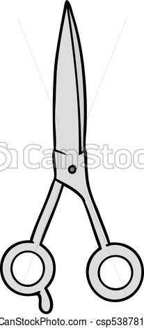 207x470 Cartoon Barber Scissors Vector