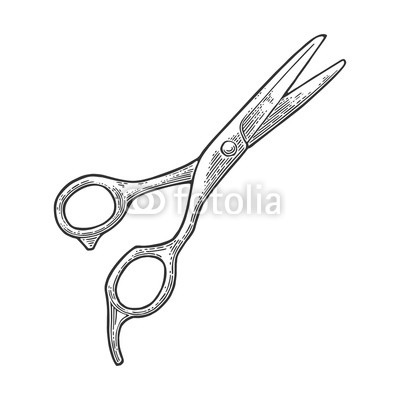 400x400 Shears. Vector Black Illustrations On White Backgrounds. Buy