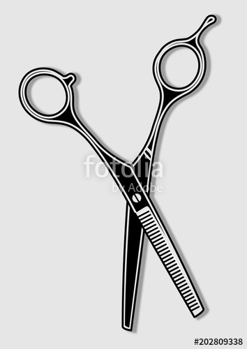 354x500 Barber Scissors Isolated On White Background. Vector Illustration