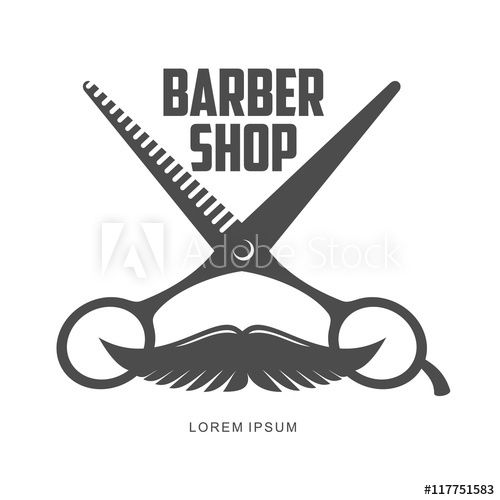 500x500 Vintage Barber Shop Logo, Label, Badge And Design Element, Vector
