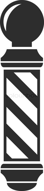 186x800 Barber Shop Pole Sign Vintage Symbol Icon Hipster Stock Vector