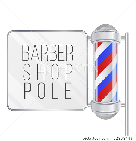 450x468 Barber Shop Pole Vector. 3d Classic Barber Shop