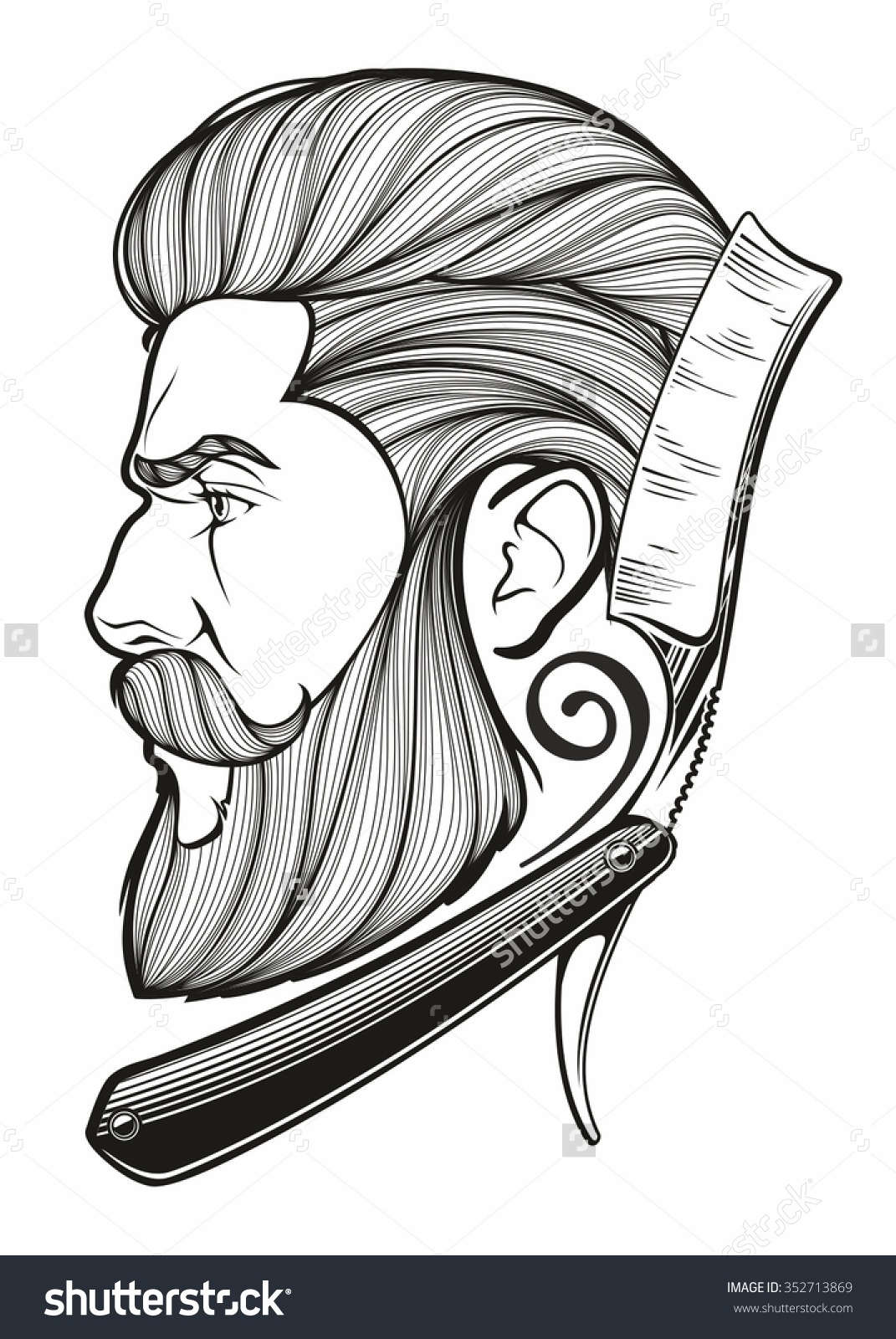 1071x1600 Barber Logo Clipart