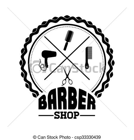450x470 Barber Shop Design . Barber Shop Design, Vector Illustration