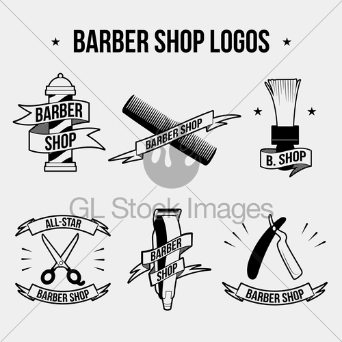 500x500 Barbershop Theme Vector Art Gl Stock Images