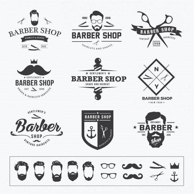 626x626 Scissors Label Barber Shop Logo Vector Download Free Vector Art