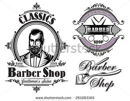 450x352 Set Of Vector Emblems On A Theme Barber Shop