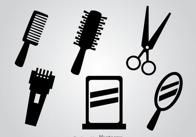 632x443 Barber Tools Black Vector Icons Free Vector Download 346757 Cannypic