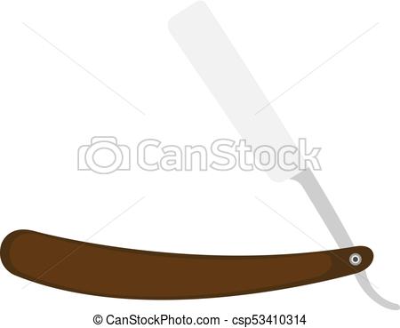 450x369 Razor Straight Barber Vector Barbershop Vintage Icon. Hair