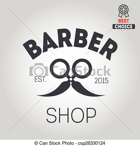 450x470 Logo, Icon Or Logotype For Barbershop. Logo Elements Badge, Emblem